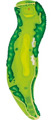 桂浜コースHOLE1レイアウト